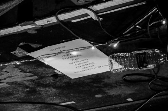 Printed set list on stage from Desperate Journalist at 100 Club