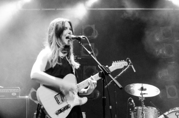 Stina from Honeyblood on stage at Electric Ballroom on 20 May 2015