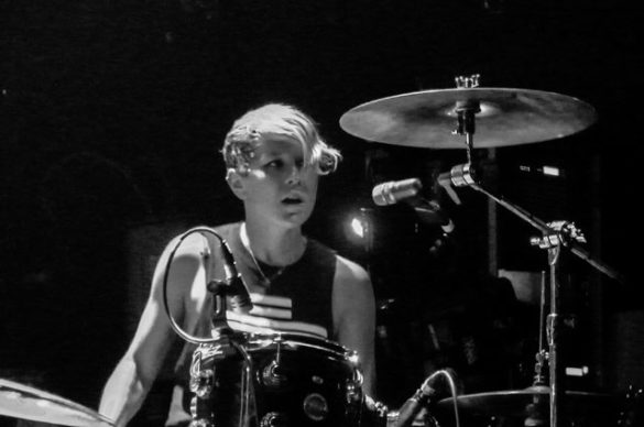 Cat from Honeyblood on stage at Electric Ballroom on 20 May 2015