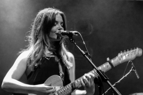 Stina from Honeyblood on stage at Electric Ballroom on 20 May 2015