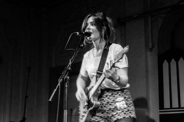 Stina from Honeyblood on stage at Bush Hall on 13 June 2015