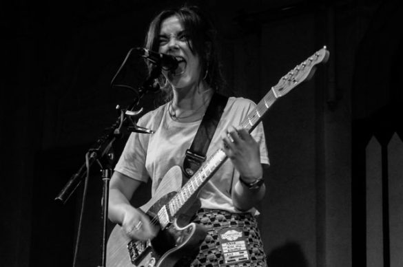 Stina from Honeyblood on stage at Bush Hall on 13 June 2015
