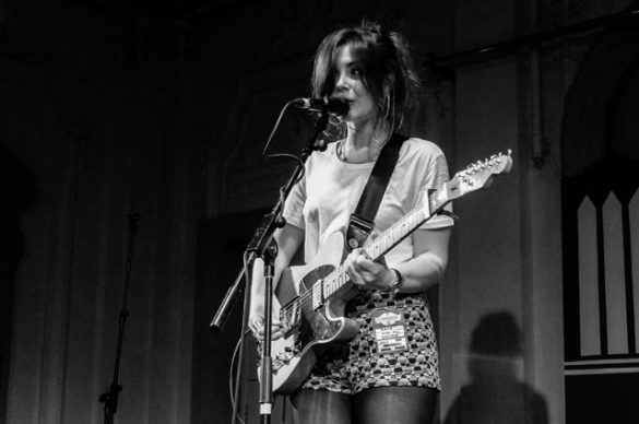 Stina from Honeyblood on stage at Bush Hall on 13 June 2015