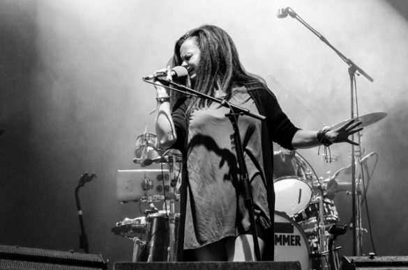 Katzenjammer on stage at Cropredy Festival 13 August 2015