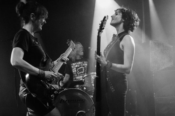 Ex Hex on stage at Scala London on 2 November 2015