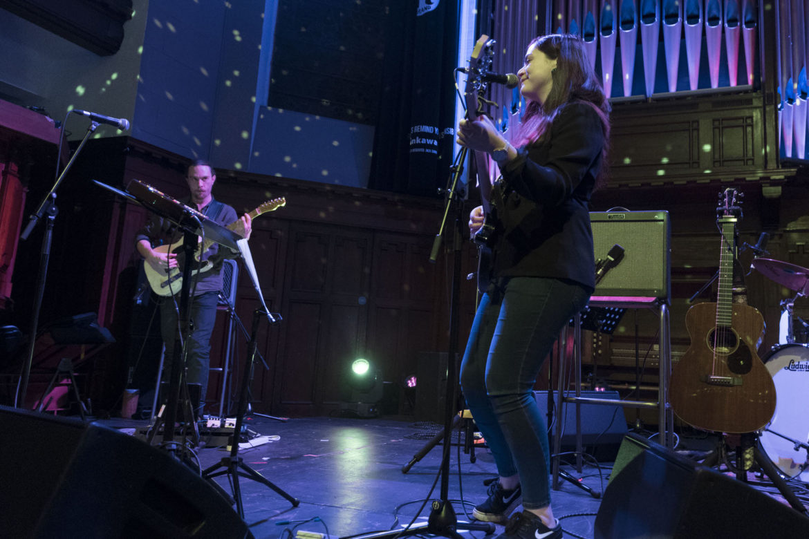 Siobhan Wilson on stage at Saint Luke's on 3 February 2019