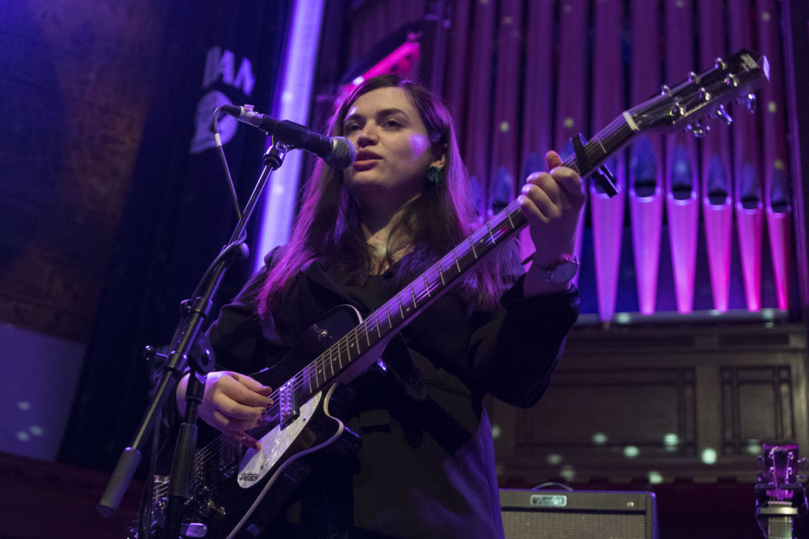 Siobhan Wilson on stage at Saint Luke's on 3 February 2019