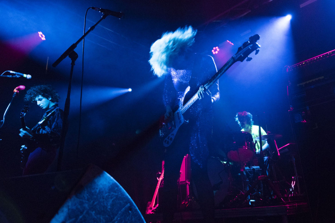 Sunflower Bean on stage at Glasgow Art School on 26 November 2018