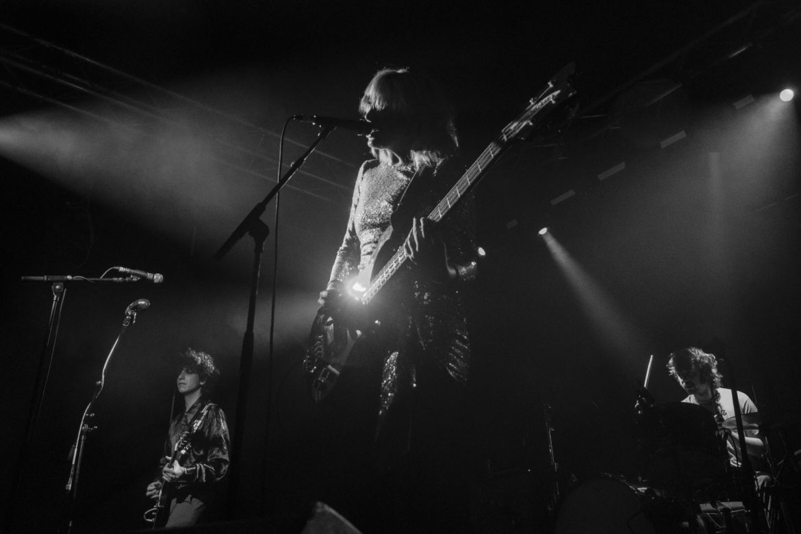 Sunflower Bean on stage at Glasgow Art School on 26 November 2018