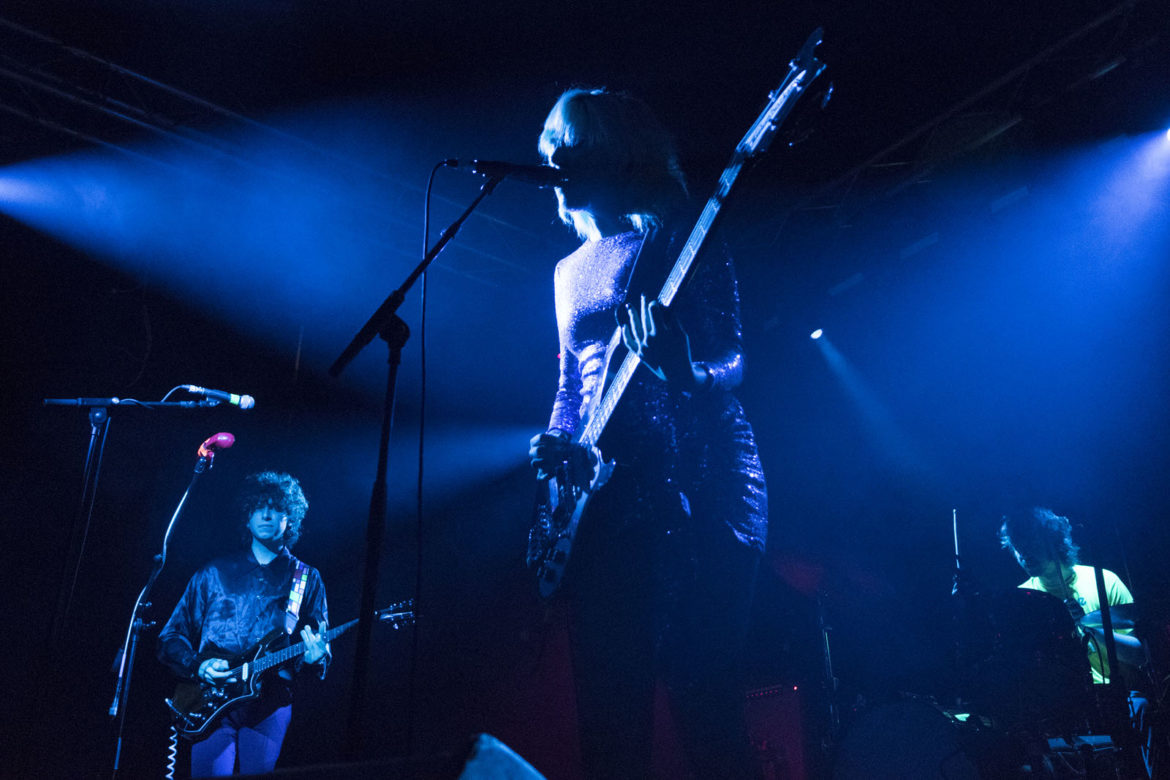 Sunflower Bean on stage at Glasgow Art School on 26 November 2018