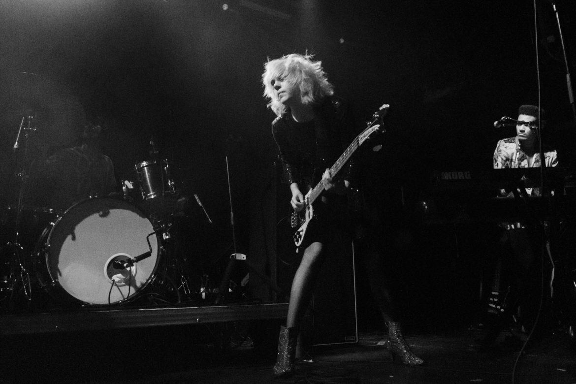 Sunflower Bean on stage at Glasgow Art School on 26 November 2018