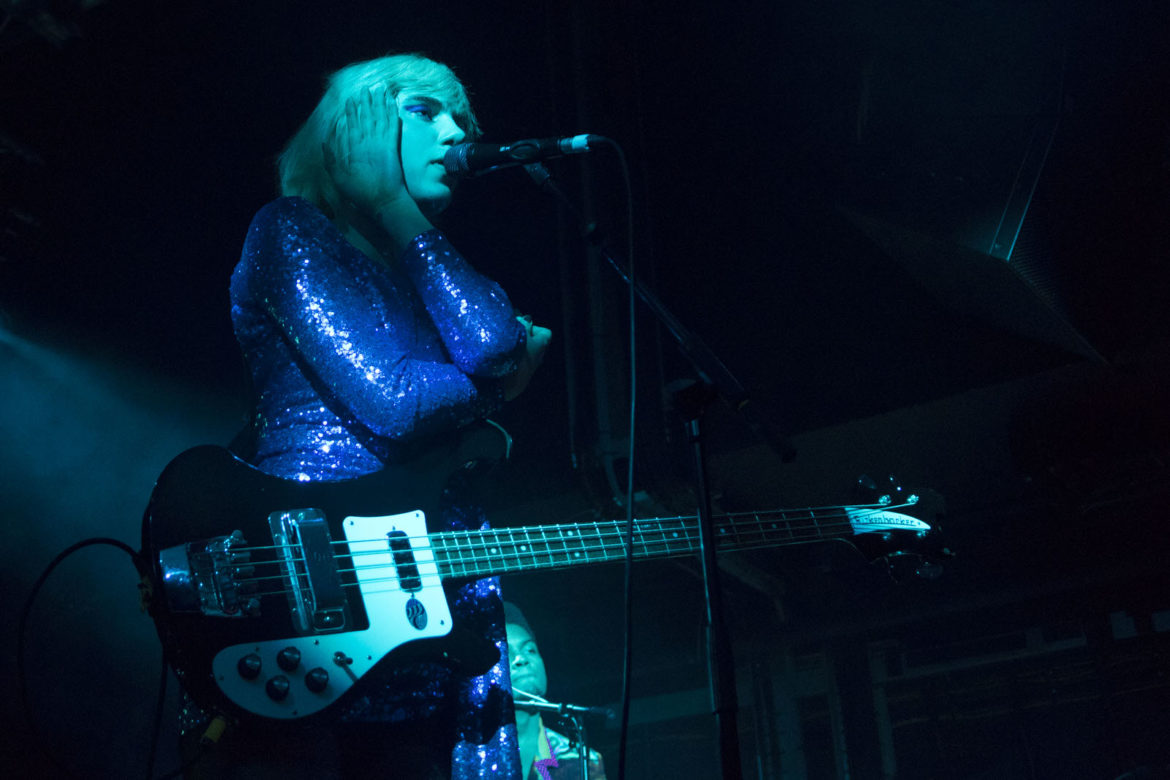 Sunflower Bean on stage at Glasgow Art School on 26 November 2018