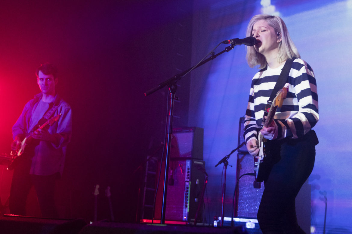 Alvvays band performing on stage at O2 ABC in Glasgow on 18 February 2018