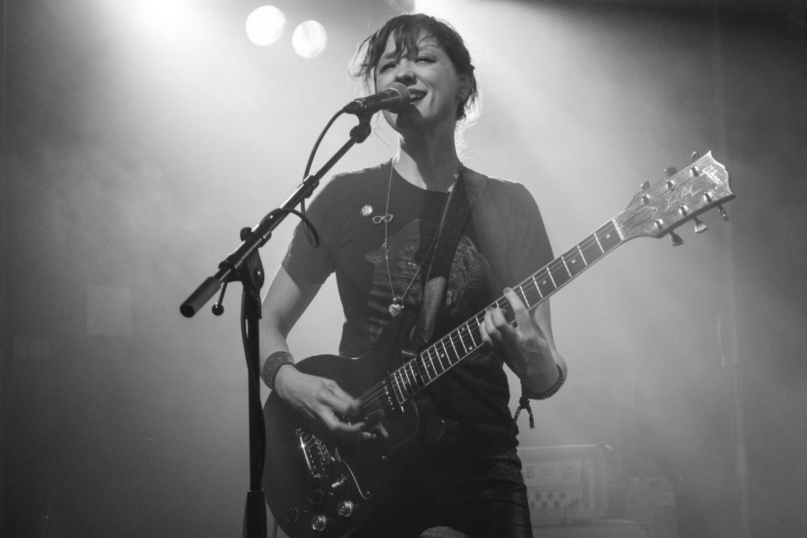 Ex Hex on stage at the Scala in London on 2 November 2015