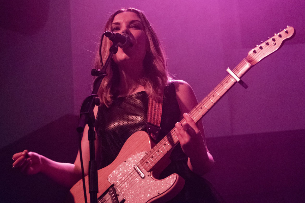 Honeyblood on stage at Saint Luke's in Glasgow on 8 December 2016