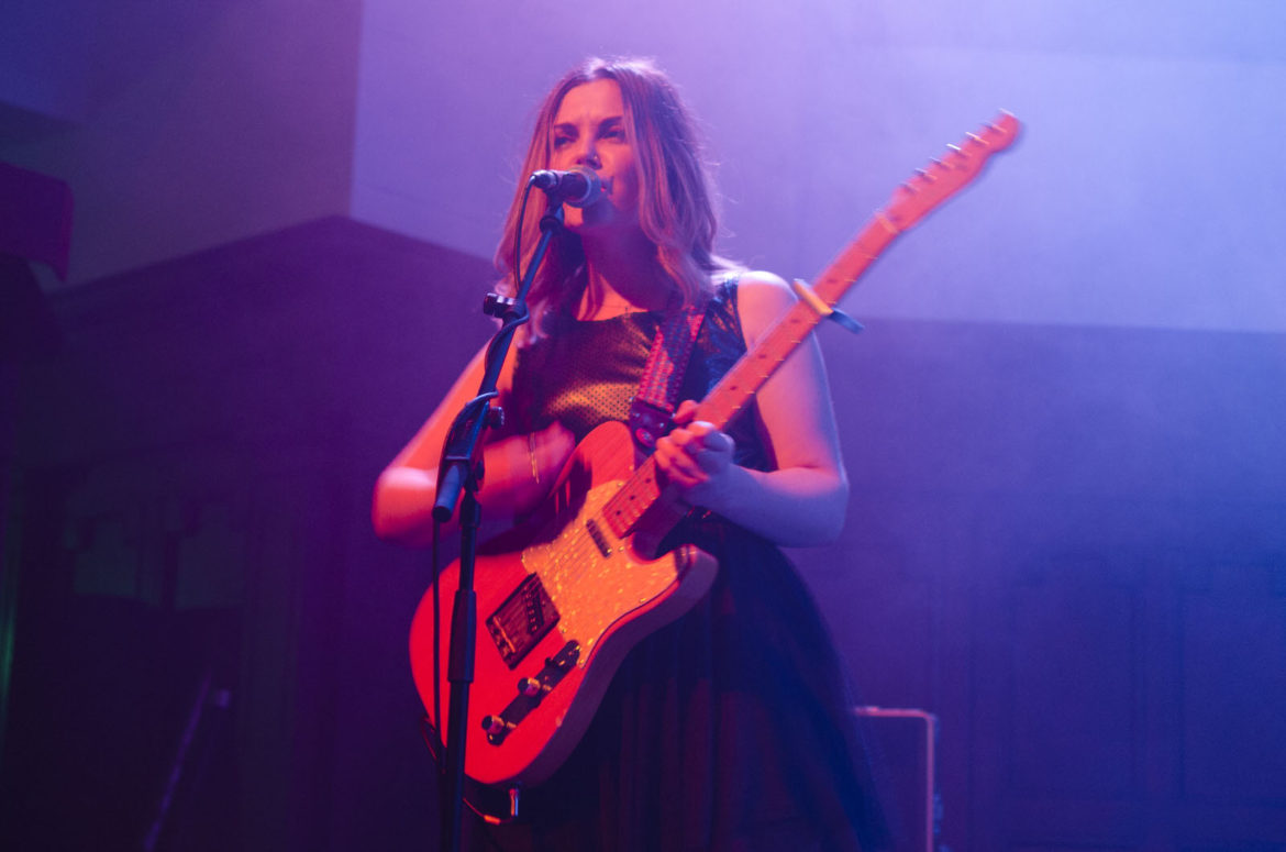 Honeyblood on stage at Saint Luke's in Glasgow on 8 December 2016