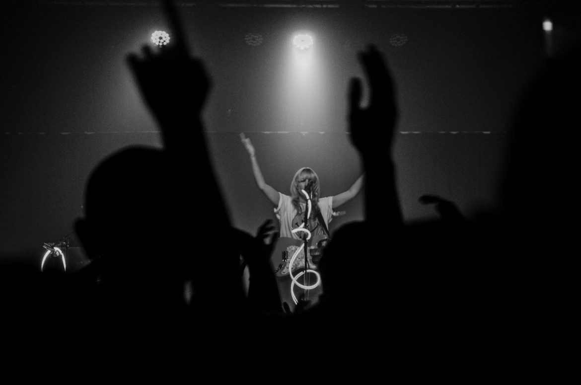 Ladyhawke on stage at the Art School in Glasgow on 9 February 2017