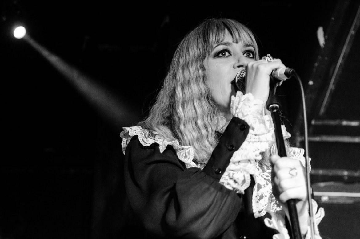 Marnie on stage at the Hug and Pint in Glasgow on 27 January 2018