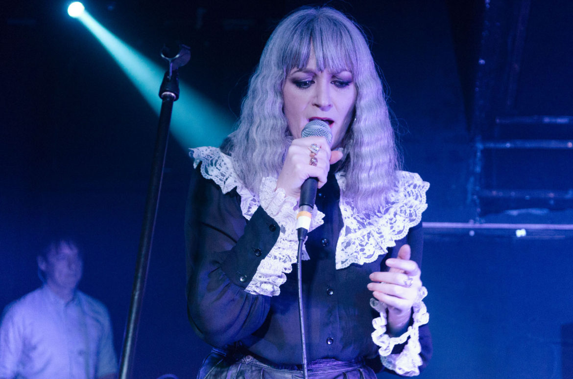 Marnie on stage at the Hug and Pint in Glasgow on 27 January 2018