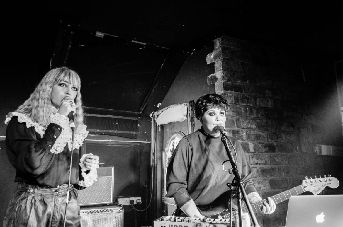 Marnie on stage at the Hug and Pint in Glasgow on 27 January 2018