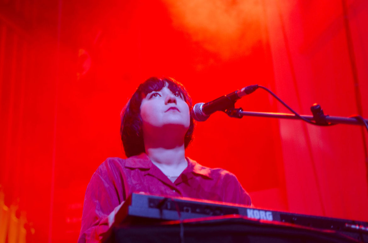 PINS on stage at Saint Luke's in Glasgow on 8 December 2016