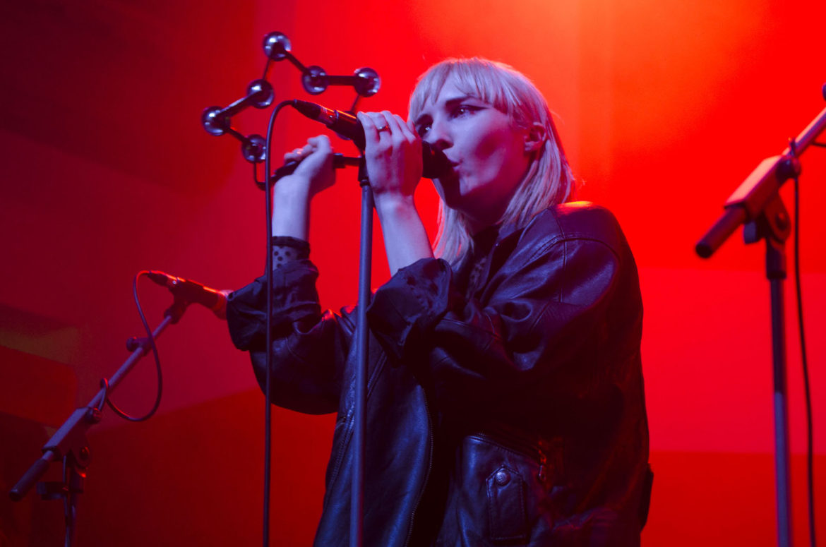 PINS on stage at Saint Luke's in Glasgow on 8 December 2016