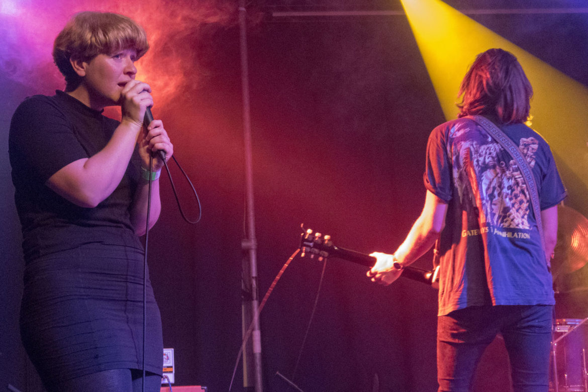Joanna Gruesome on stage at the Scala in London on 22 September 2015