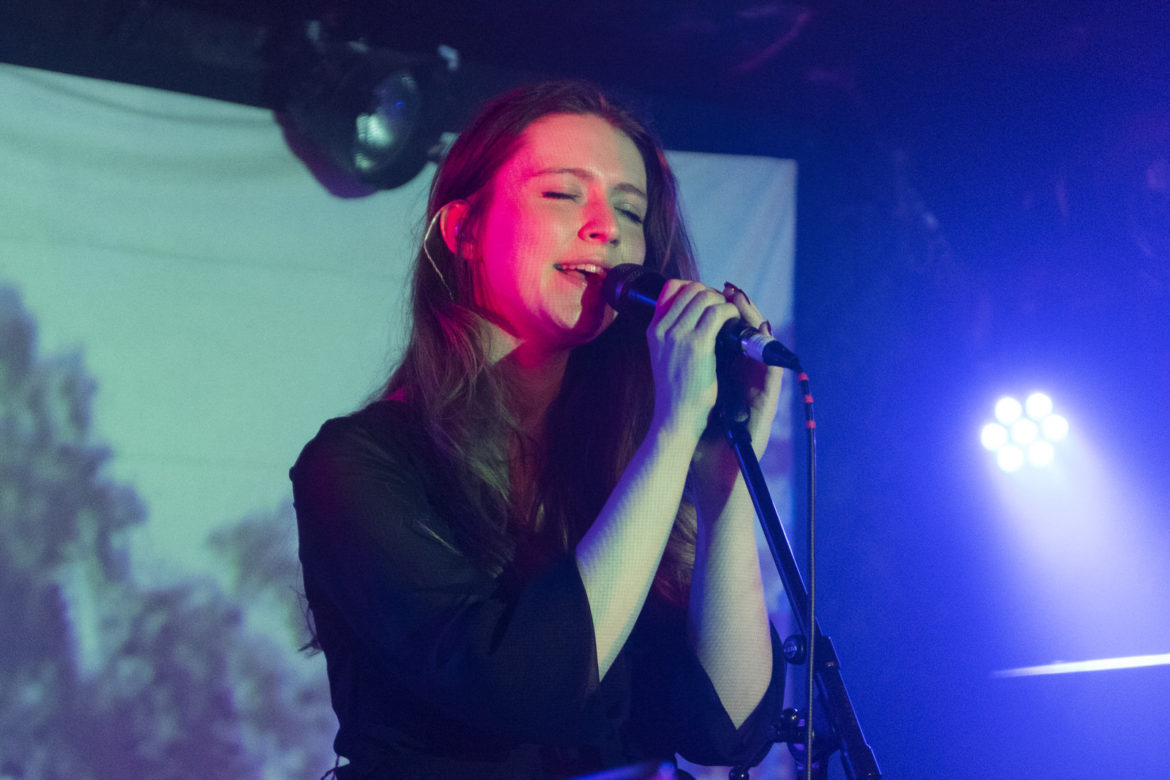 OK Button on stage at King Tut's Glasgow on 28 July 2019