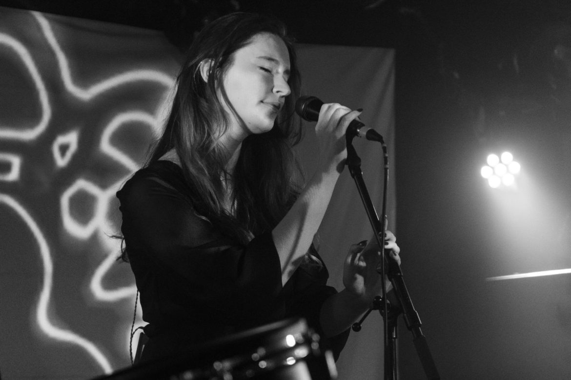 OK Button on stage at King Tut's Glasgow on 28 July 2019