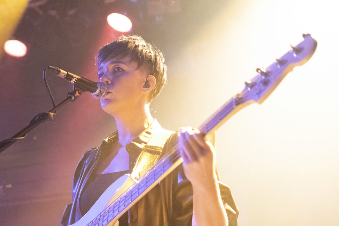 Honeyblood on stage at the Glasgow QMU on 24 October 2019