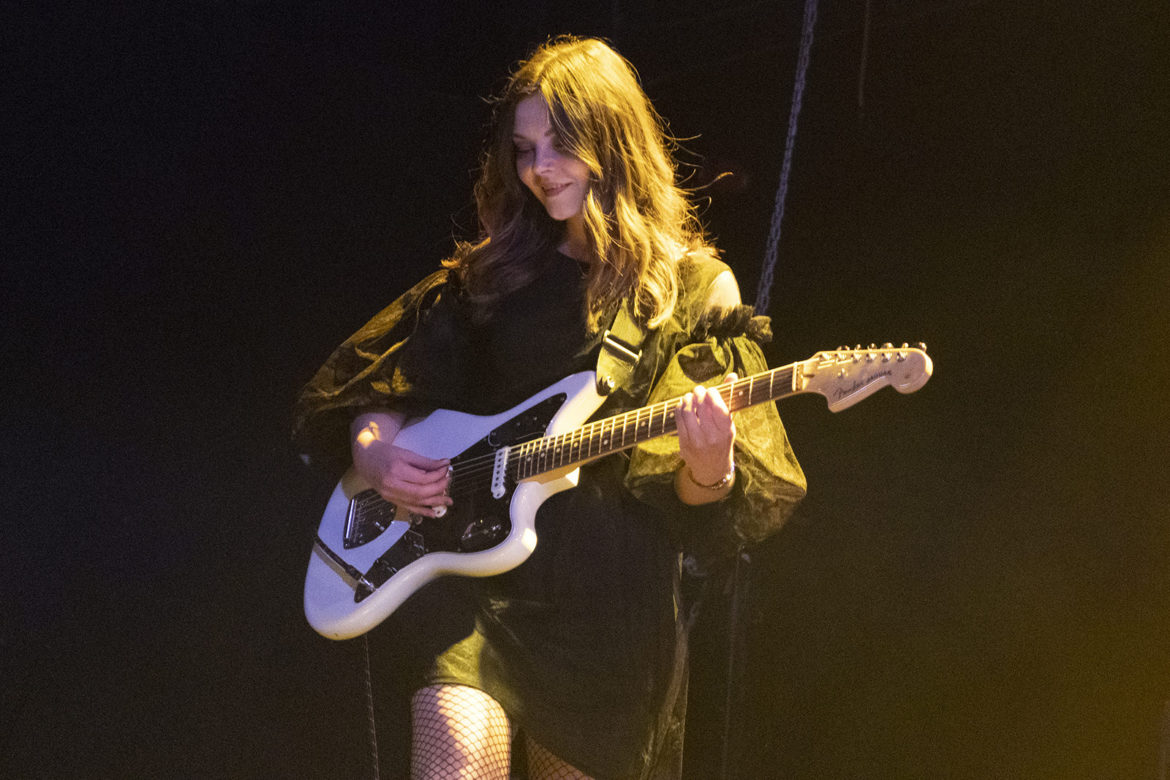 Honeyblood on stage at the Glasgow QMU on 24 October 2019