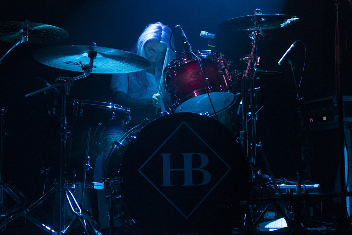 Honeyblood on stage at the Glasgow QMU on 24 October 2019