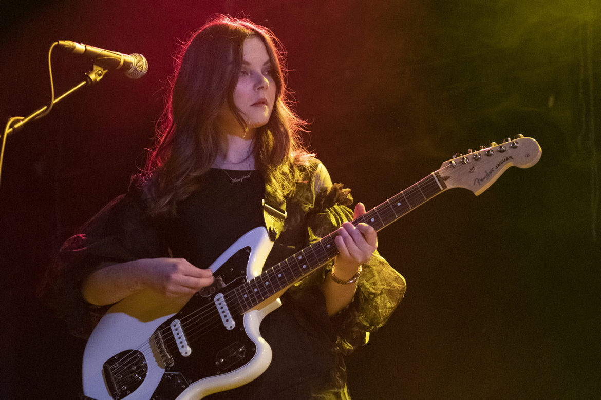 Honeyblood on stage at the Glasgow QMU on 24 October 2019